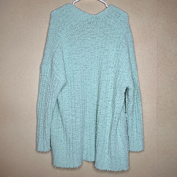 Soft/Fluffy Mint Cardigan - Picture 2 of 2